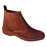 Bota Couro Marron Café Escuro Estilo Sapato Casual Botina Social Gomeira Coberta 34 35 36 37 38 39 40 41 42 43 44 Durave