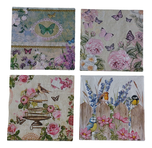 Servilletas Para Decoupage Pack 40 