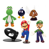 Super Mario Bros Yoshi Colección X 6 Figuras En Bolsa