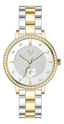 Reloj De Mujer V1969 Italia 1121-25  Bicolor Dorado 