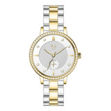 Reloj De Mujer V1969 Italia 1121-25  Bicolor Dorado 