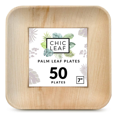 Chic Leaf - Platos De Hoja De Palma Desechables, Biodegradab