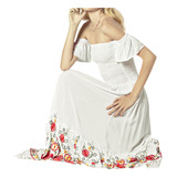 Vestido Largo Jsf V009 Para Mujer Color Blanco E8