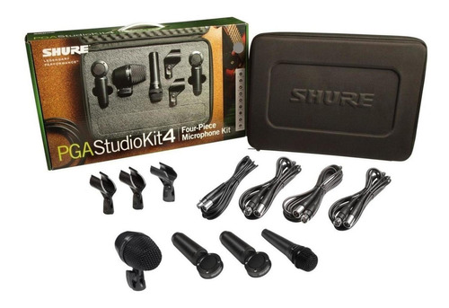 Shure Set 4 Microfonos Pga57 Pga181 Pga52 Pgastudiokit4 Case