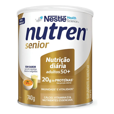 Nutren Senior Sem Sabor - 740g - Nestlé | Frete grátis