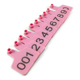 Etiquetas Para Orejas De Ganado De Plástico Rosa Con Número