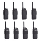 Kit 8 Radios Portátiles Radio Portátil Uhf 400-470 Mhz, 16ch Color Negro