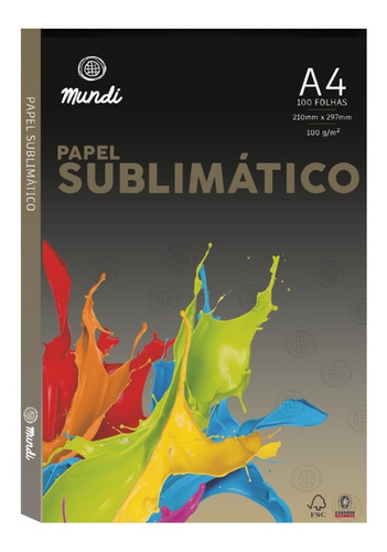 Papel Sublimático Mundi Globinho Premium  A4 C/ 300 Folhas