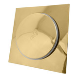Ralo Para Banheiro Dourado Click 15x15 Inox Escoamento Gold