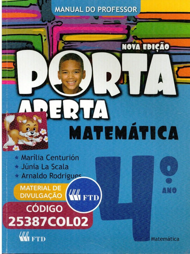 Livro Porta Aberta: Matemática (4.o Ano) - Professor