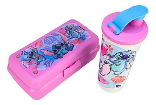 Tupperware  Kit Copo Com Bico + Porta Sanduiche Personagens