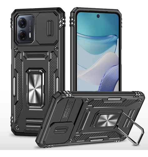 Funda Para Moto G53 Tapa Deslizante + Cristal Templado