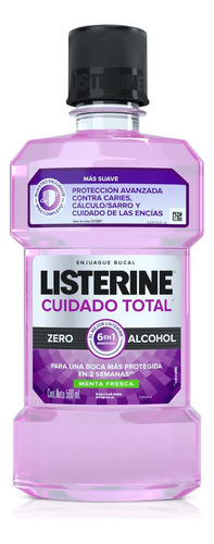 Listerine Cuidado Total Zero Alcohol Enjuague Bucal Menta 6 En 1 De 500ml