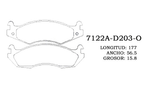 Pastilla De Freno Delantera Jeep Wagoneer 84 Al 90 7122a Foto 2