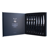 Set Cubiertos 8 Pcs Black Wayu Premium Mesa Comida Hogar Color Negro