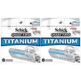 Recambios De Cartuchos De Titanio Schick Quattro - 8 Unidade