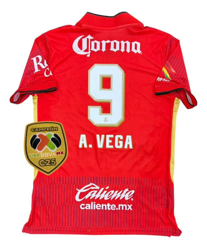 Jersey Playera Vega #9 Toluca Local V.jugador 25-26