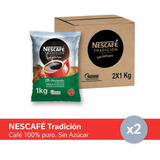 Pack X2 Cafe Nescafe Tradicion Puro Nestlé Profesional 1kg