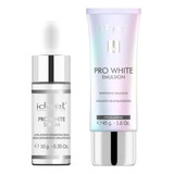 Kit Blanqueador Pro White Despigmenta Serum Emulsion Idraet