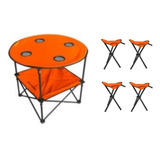 Mesa Camping Plegable Con 4 Sillas Plegables Bolso Impermeab