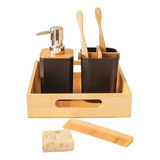 Bandeja Organizador De Baño O Cocina Caja Madera De Bambu 