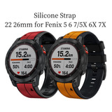 22 Correa 26mm Para Garmin Fenix 6x Pro/7x/5x/descent Mk1