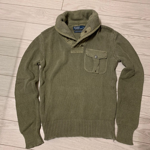 Sweater Chaleco Polo Ralph Lauren Algodon Lino Diseño Verde