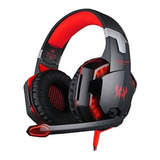 Fone Ouvido Headset Gamer Kotion Each G2000 Preto/vermelho