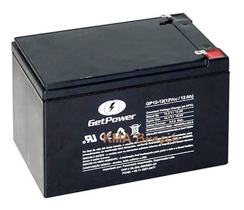 Bateria Selada 12v 12ah Getpower Gp12-12 Nobreak E Uso Geral