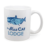 Taza De Cermica Blanca \| Logo Exclusivo Ozark Blue Cat Lodg