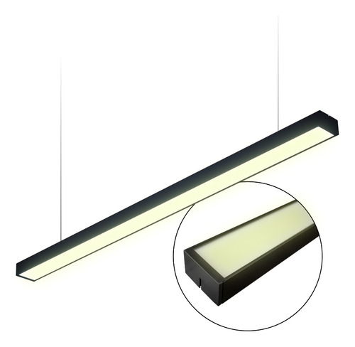 Lámpara De Techo Colgante Lineal Luz Neutra 40w Elegante