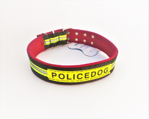 Collar De Policia Police Dog Reflectivo Grande 63 Cm