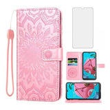 Carcaza Smartphone Asuwish LG K51 Vidrio Templado -rosa