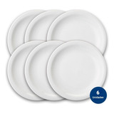 6 Platos De Postre 19cm Porcelana Schmidt Linea Protel