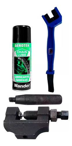 Kit Lubricante Cadena Wander + Cepillo + Corta Cadena Sia+