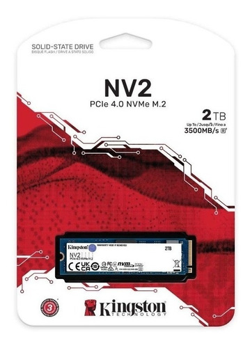 Ssd M.2 Nvme 2280 Pcie Kingston 2tb 2000gb Snv2s/2000g Nv2