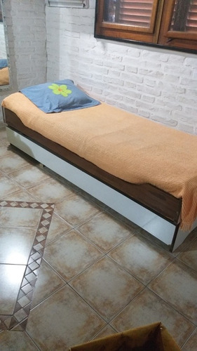 Cama Con Carrito, Madera Y Fórmica Excelente Estado Calidad.