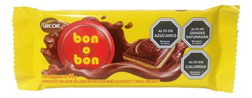 Barra De Chocolate Con Leche Relleno Bon O Bon Arcor 95g