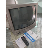 Tv Panasonic 20 Pol Tubo Crt Bivolt C/ Controle Novinha