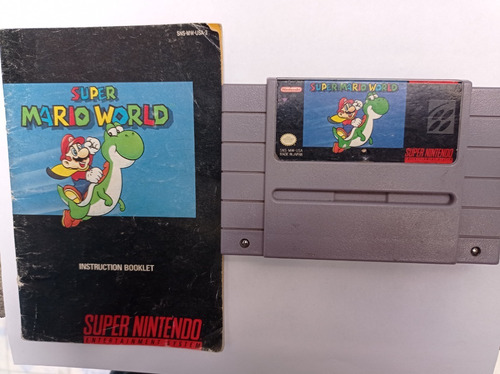Super Mario World Snes Primera Edicion Manual Y Pila Nueva