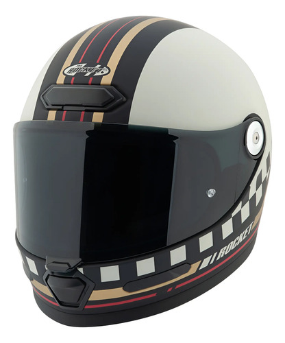 Casco Integral Joe Rocket Rkt 180 Classic 92 Bco Café Racer