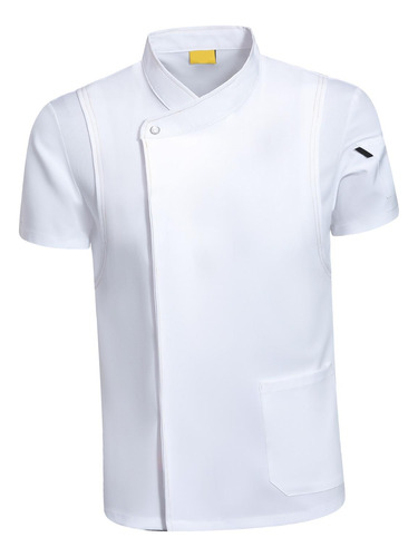 Casaco Chef Jaqueta Manga Curta Roupa De Branco Xxxxl