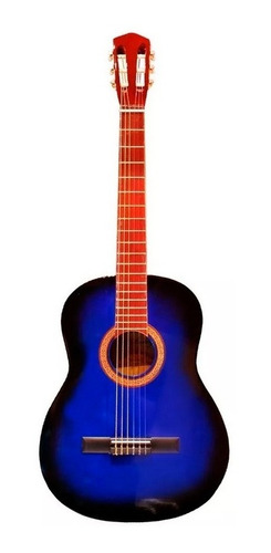 Guitarra Criolla Clasica Con Funda Color Azul