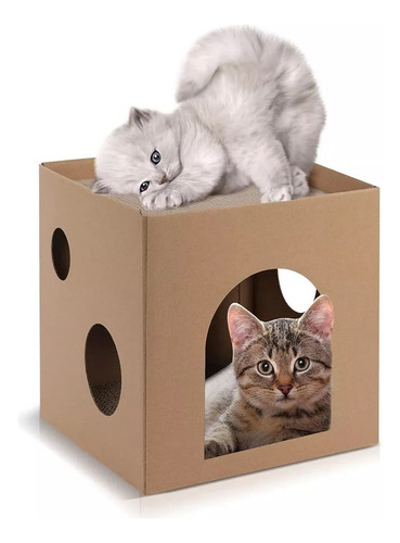 Rascador Para Gatos, Casita Plegable Cama Para Gatos Y Masco