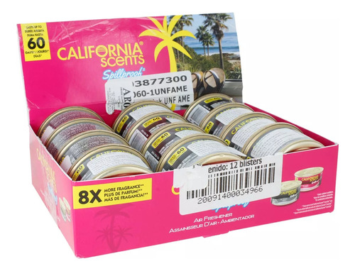 California Scents Aromatizante Original Ice Negro 12 Piezas