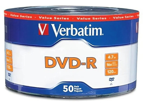 Dvd-r Verbatim 4.7gb 16x 120min 50 Pie
