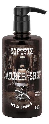 Gel De Barbear Mentolado Barber Shop Softfix 500g