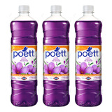  Limpiador Desinfectante Poett Lavanda 900ml Pack 3 Unidades