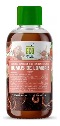 Ecomambo Humus De Lombriz Liquído 250cc Californiana