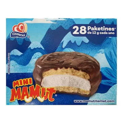 Mamut Mini Galleta Malvavisco Con Chocolate 28pz De 12g | MercadoLibre